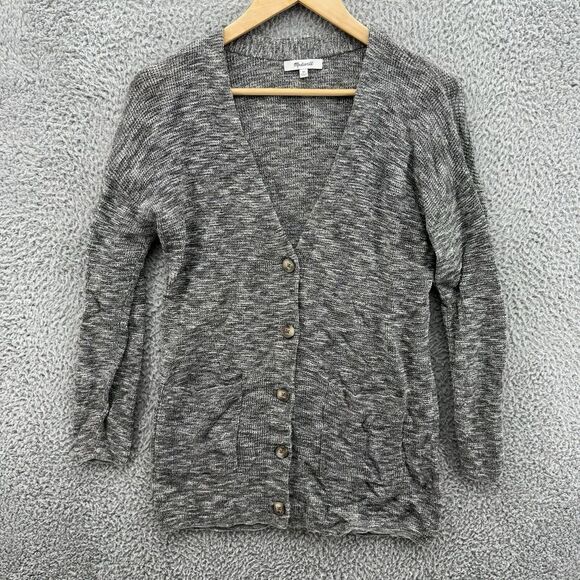 Madewell Sweaters - Madewell‎ Womens XS Fieldwalk Button Front Cardigan Sweater Marled Cotton Blend